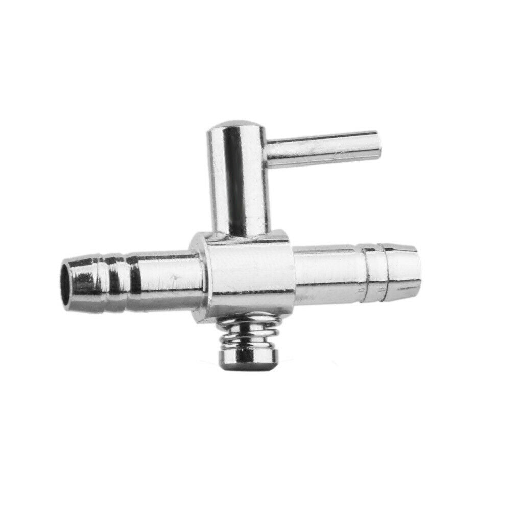 Aquarium Tank Air Pump Flow Tube Pipe 1-Way Stainless Steel Control Valve