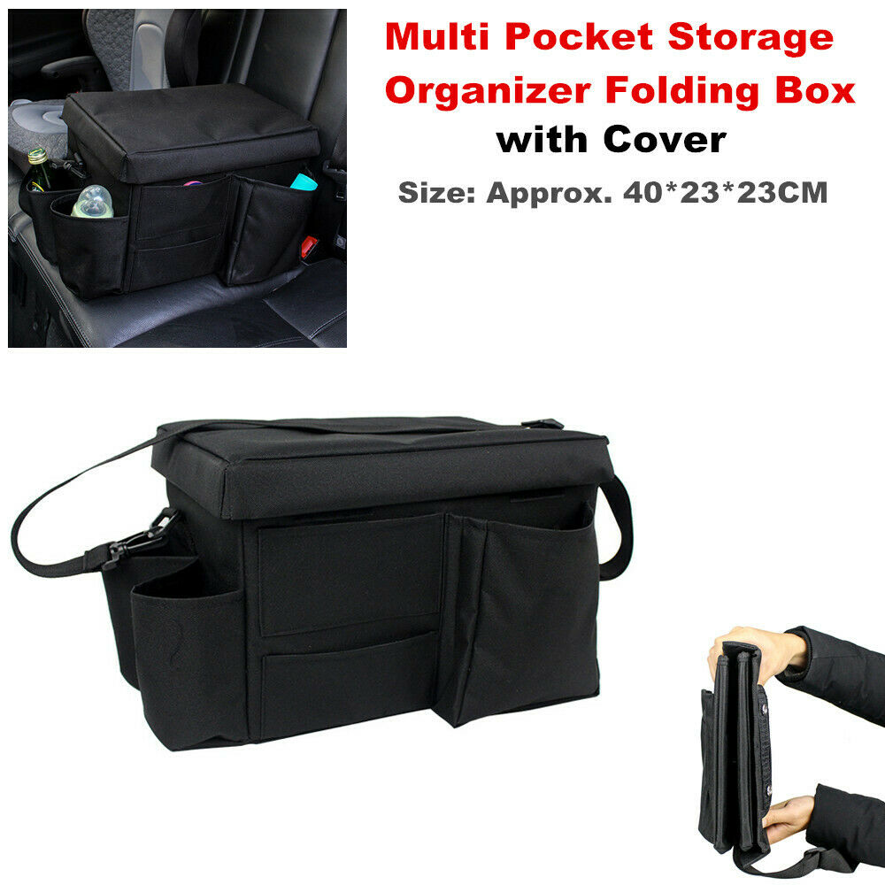 1680D Oxford Multi Pocket Car Cargo Storage Organizer Holder Folding Box Case