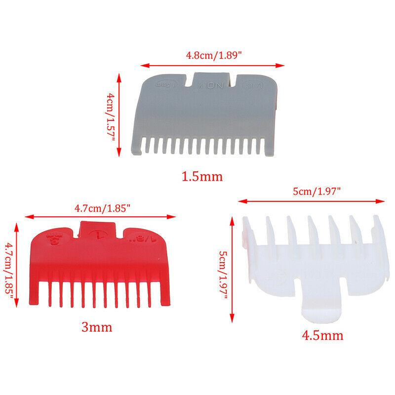 3Pcs Hair Clipper Limit Comb Cutting Guide Barber Replacement Hair Trimme.l8