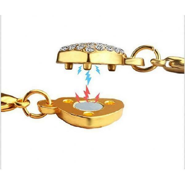 4PCS Fashion Rhinestone Heart Magnetic Clasps Jewellery DIY Bracelet Clasps