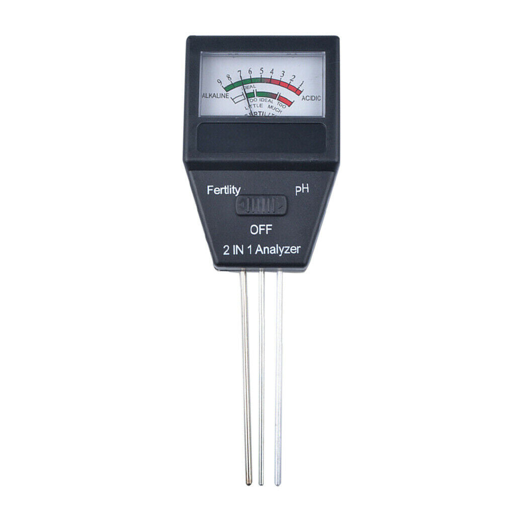 2 In 1 Soil PH Meter Fertile Tester Soil Test Kit for Gardening Farming Test
