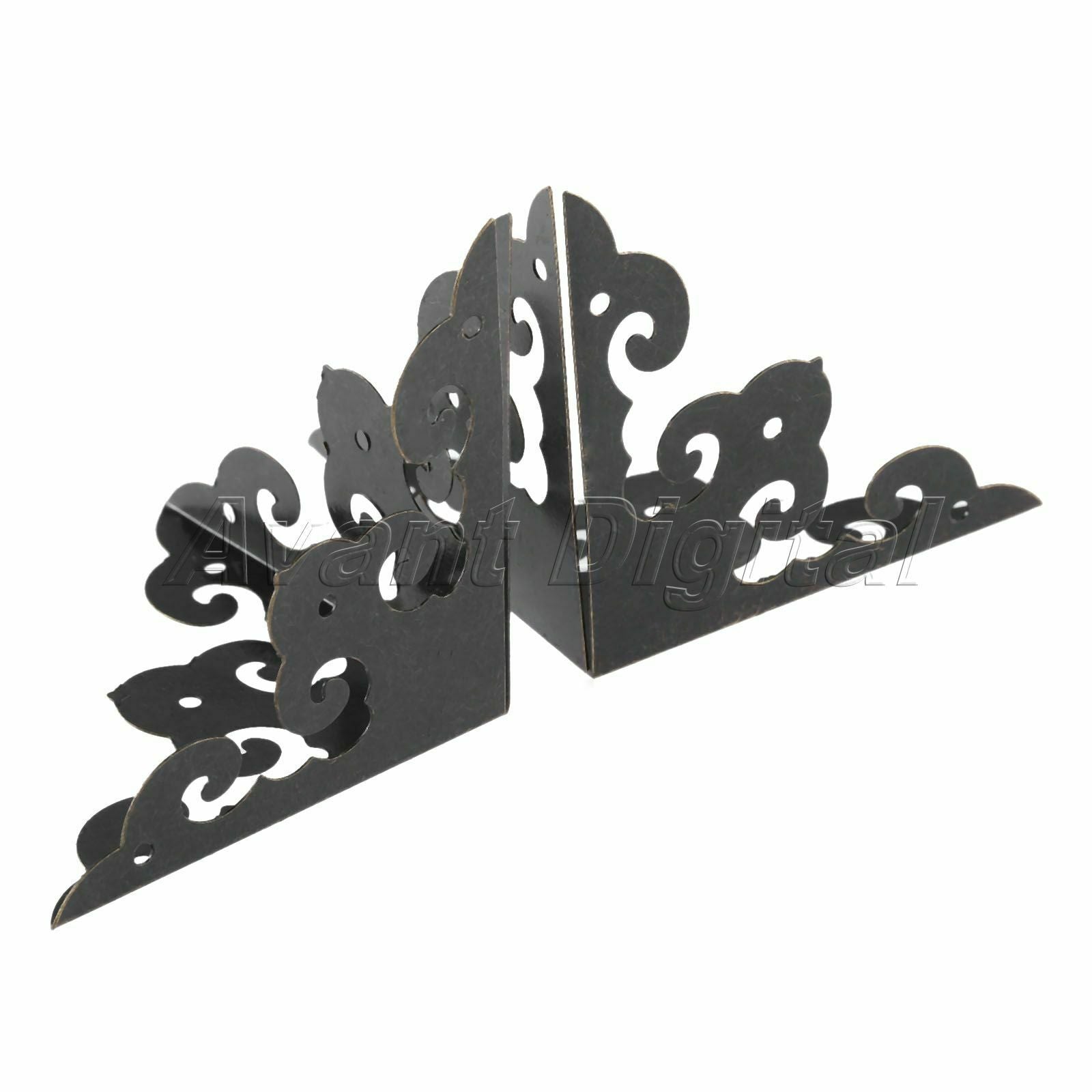 4pcs Jewelry Wine Gift Wood Box Chest Edge Corner Protector Guards Decorative