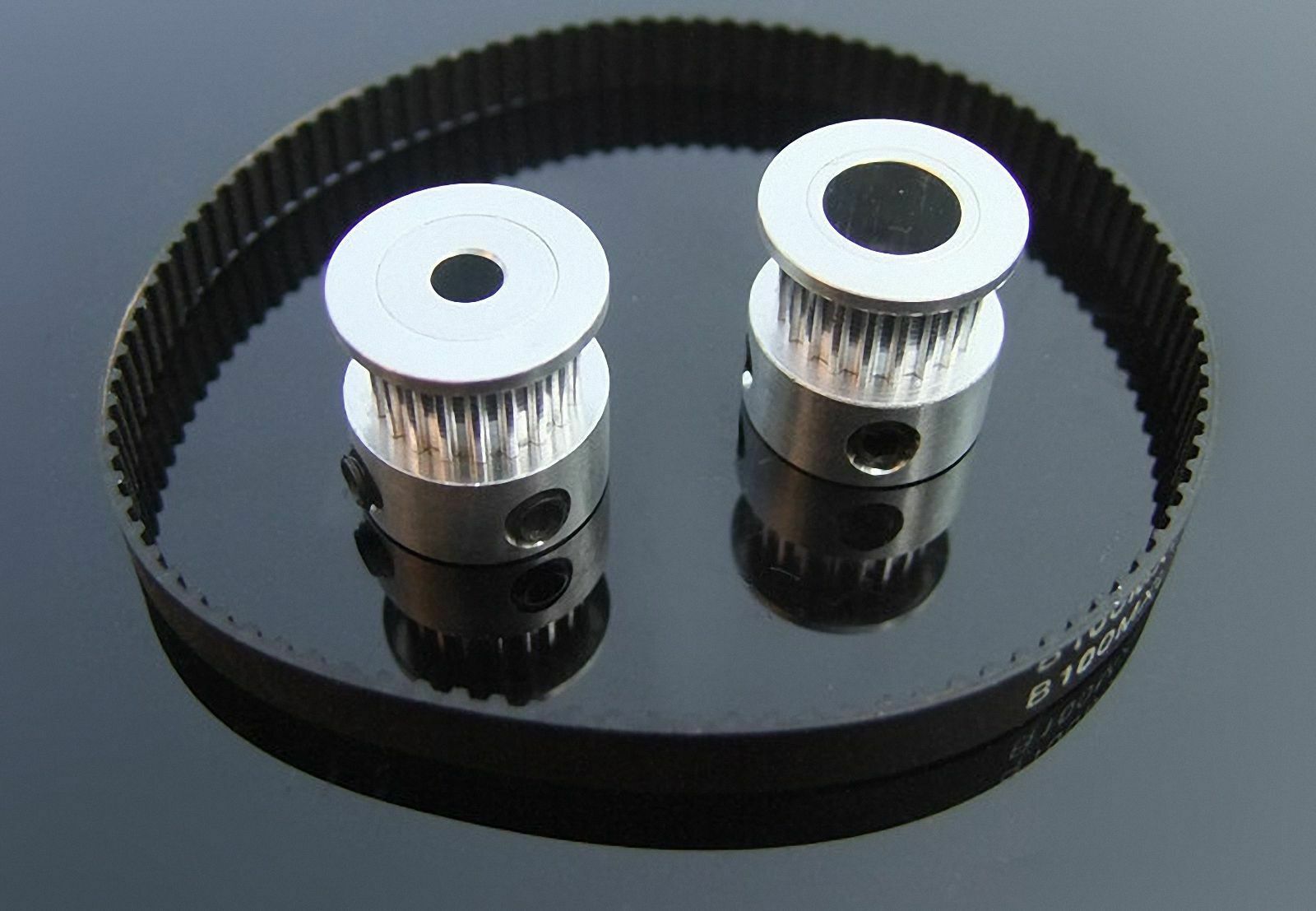 2 pcsTiming Pulleys (bore 5mm) + B300MXL Timing Belt Set for RepRap Prusa Mendel