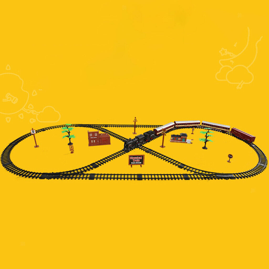 Kids Classic Locomotive Steam Train Battery Operated Train with Sound Lights