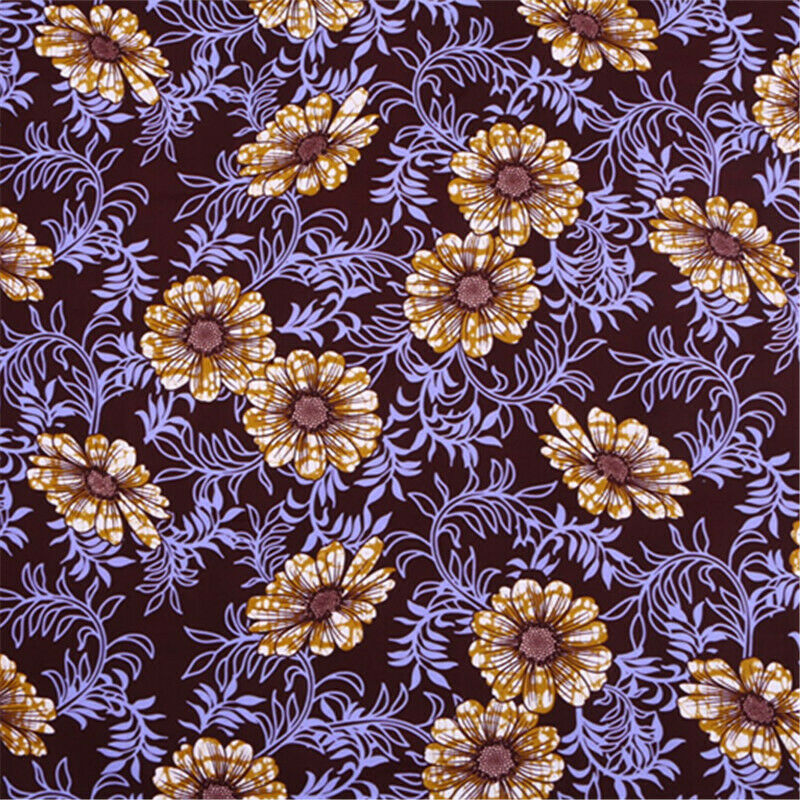 1 Yard Flower Printed Polyester Cloth Fabric DIY Sewing Garment Dress Material