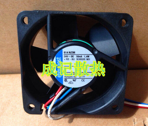 For 1pc   614N/2M Equipment axial fan 24V 1.4W 3pin 60*25mm