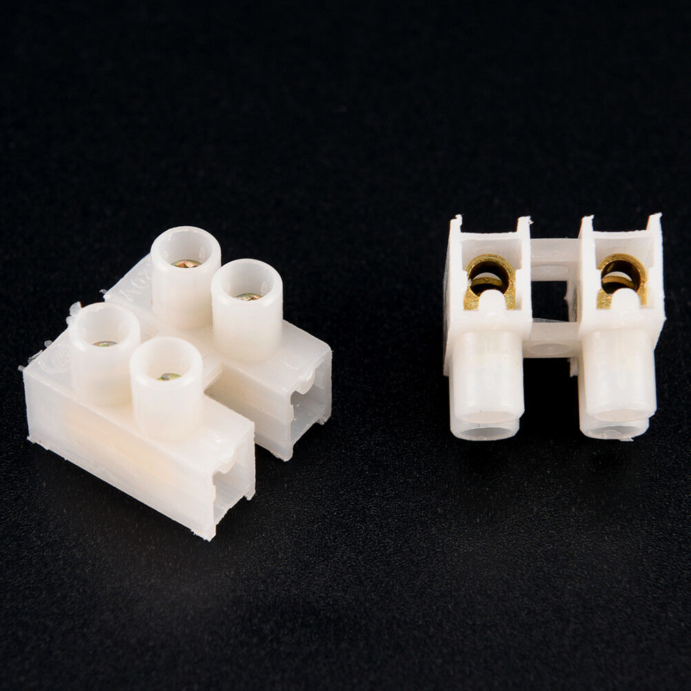 10PCS Practical Durable 10A 2 Way Electrical Screw Terminal Block Connecto.l8