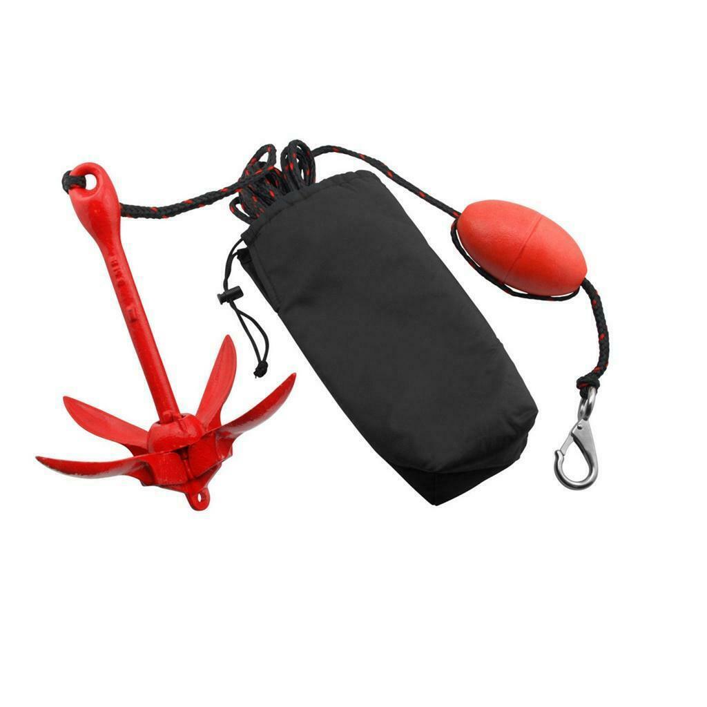 Folding Anchor Buoy Rope Kit for Boat Kayak Canoe Fishing Sailboat