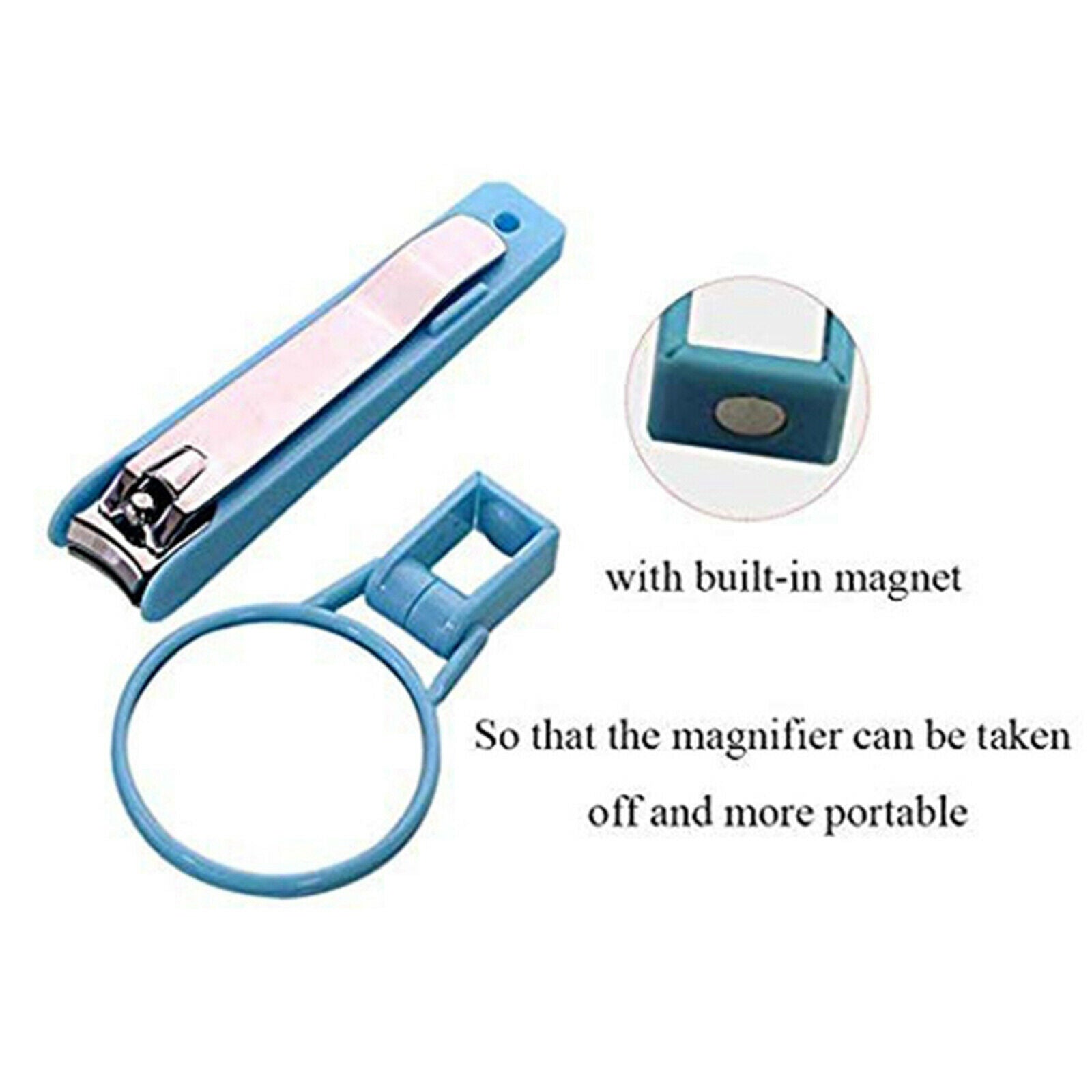 Professional Nail  Nail Cutter W/Magnifying Glass Nail File Manicure Tool