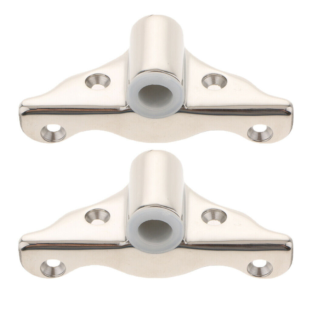 2 Pieces Stainless Steel 316 Marine Oarlock Sockets Universal For Boat