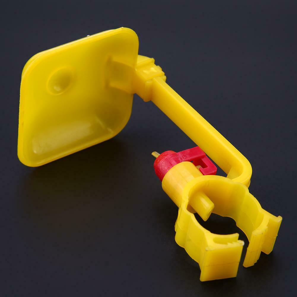 10pcs Poultry Hanging Cup Drinking Fountains Birds Water Bowl Nipple Red @