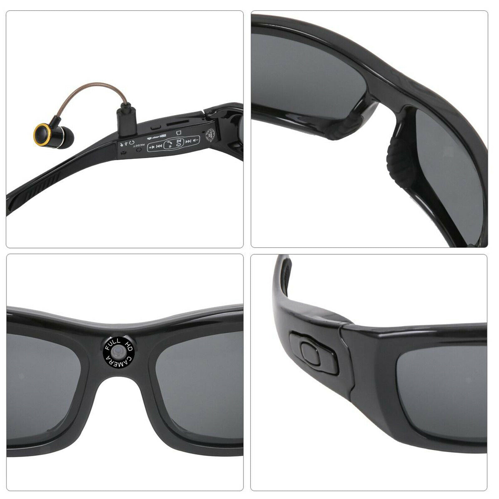 Wearable Bluetooth Sunglasses Headphone Camera Wireless Glasses Mini DV