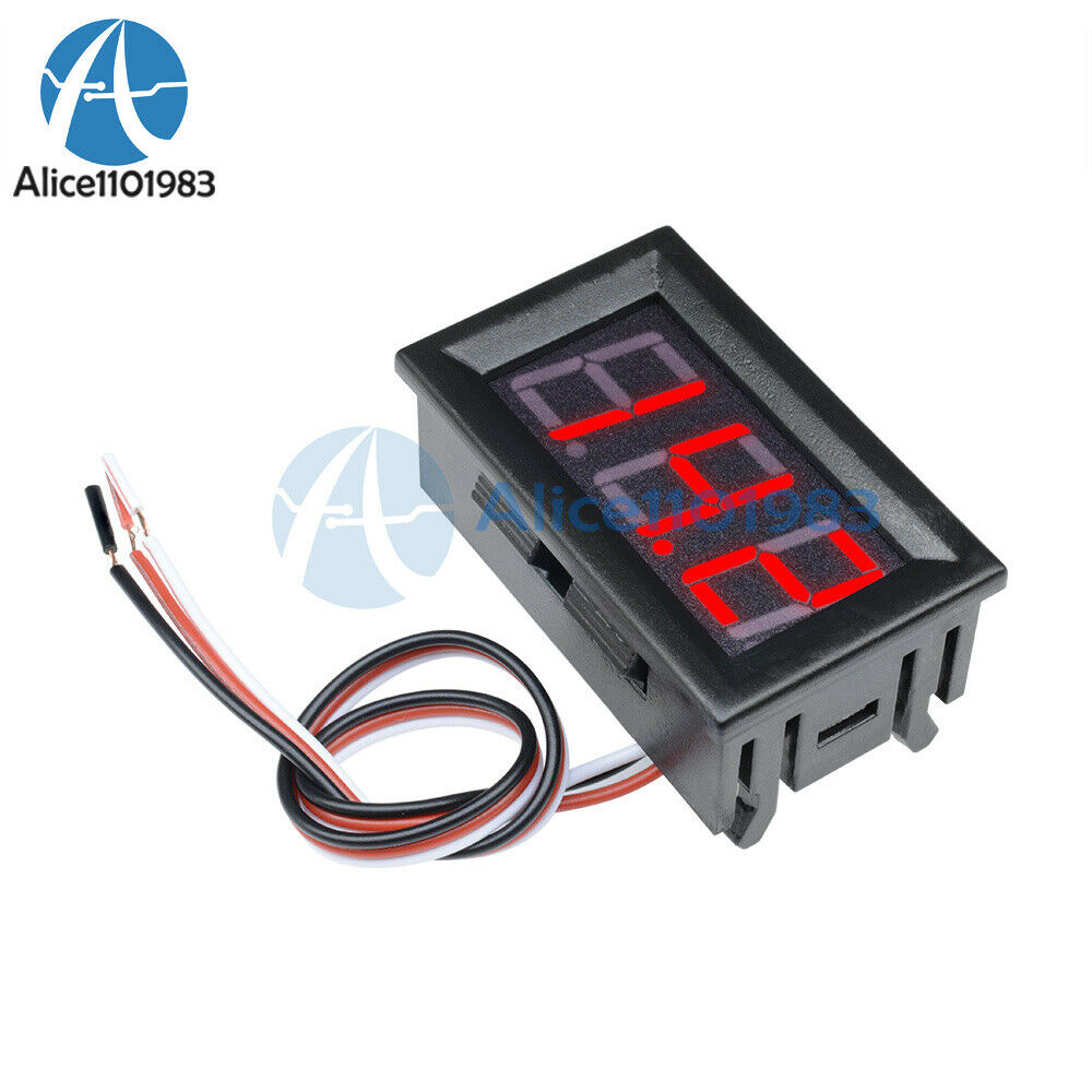 0.56" DC 4.5-30V Red LED Digital Voltmeter Panel Accurate Meter 3 Wire Display