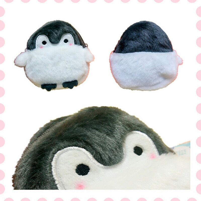 Cute Penguin Plush Mini Wallet Soft Positive Energy Penguin Plush Coin Pu.l8