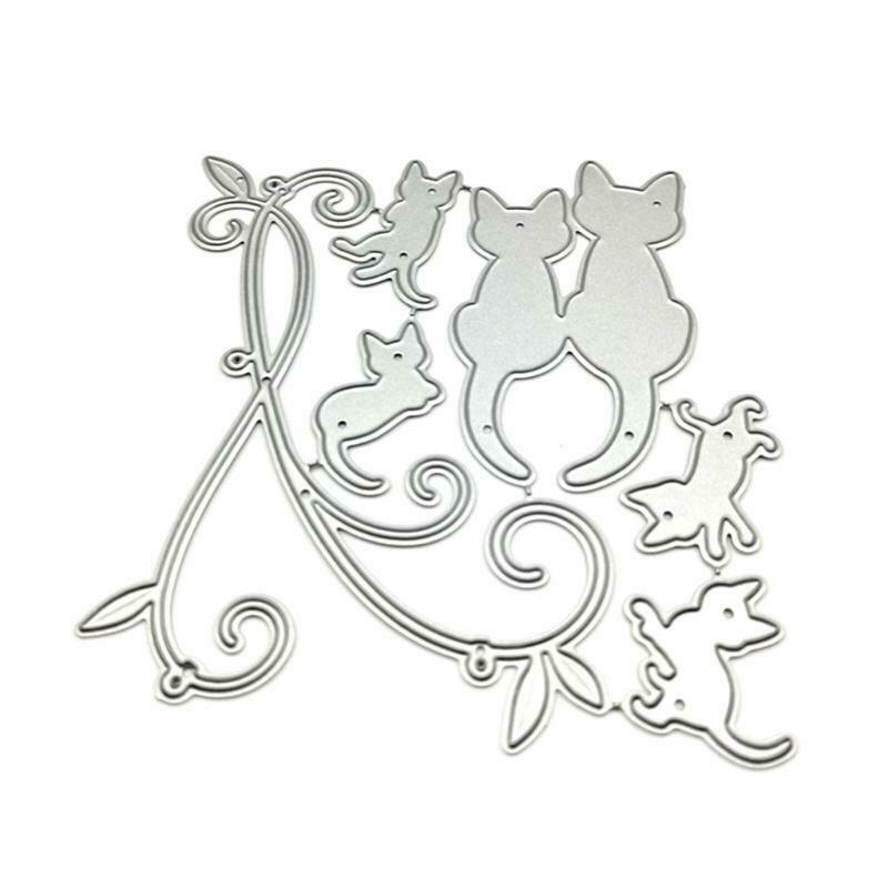 Cats Metal Cutting Dies Stencil DIY Scrapbooking Album Paper Card Template Mold