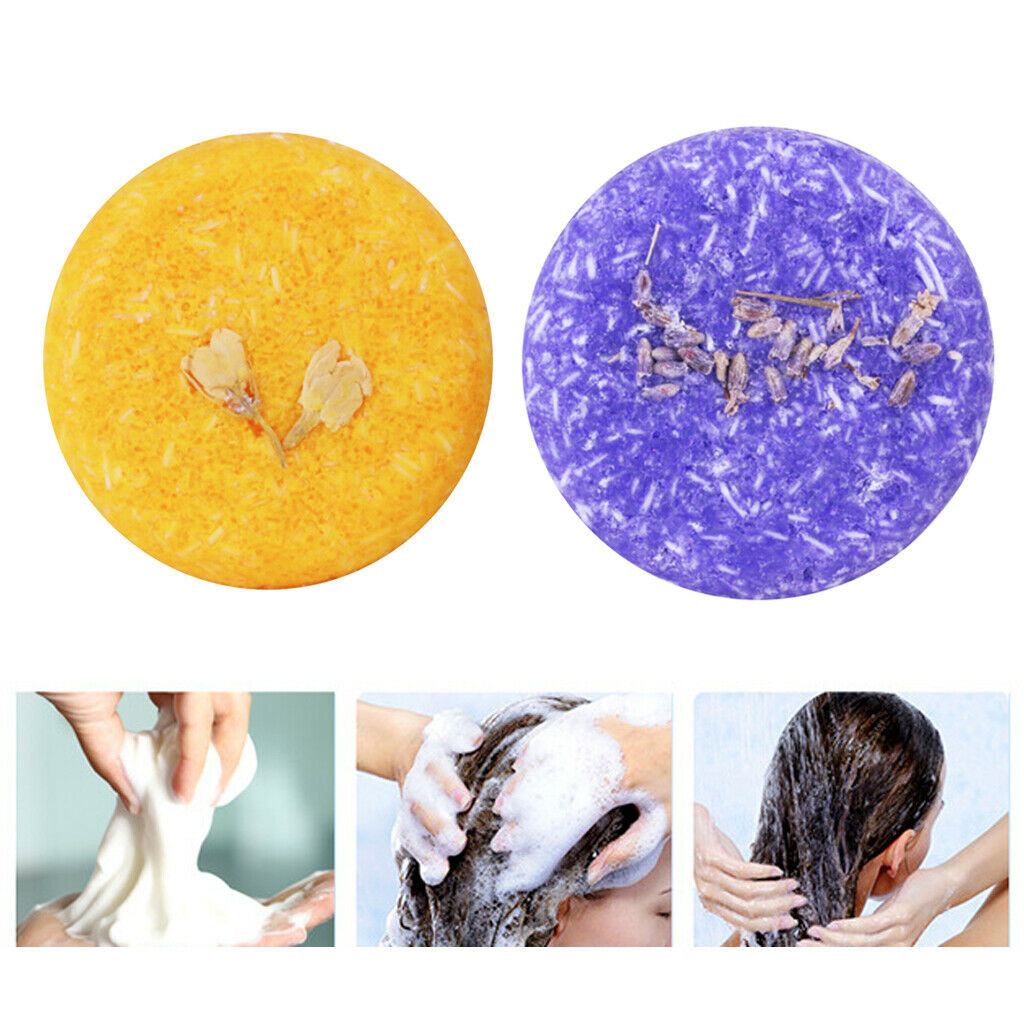 2x 100% Organic Handmade Solid Shampoo Soap Bar Eco-Friendly for Dry Hair