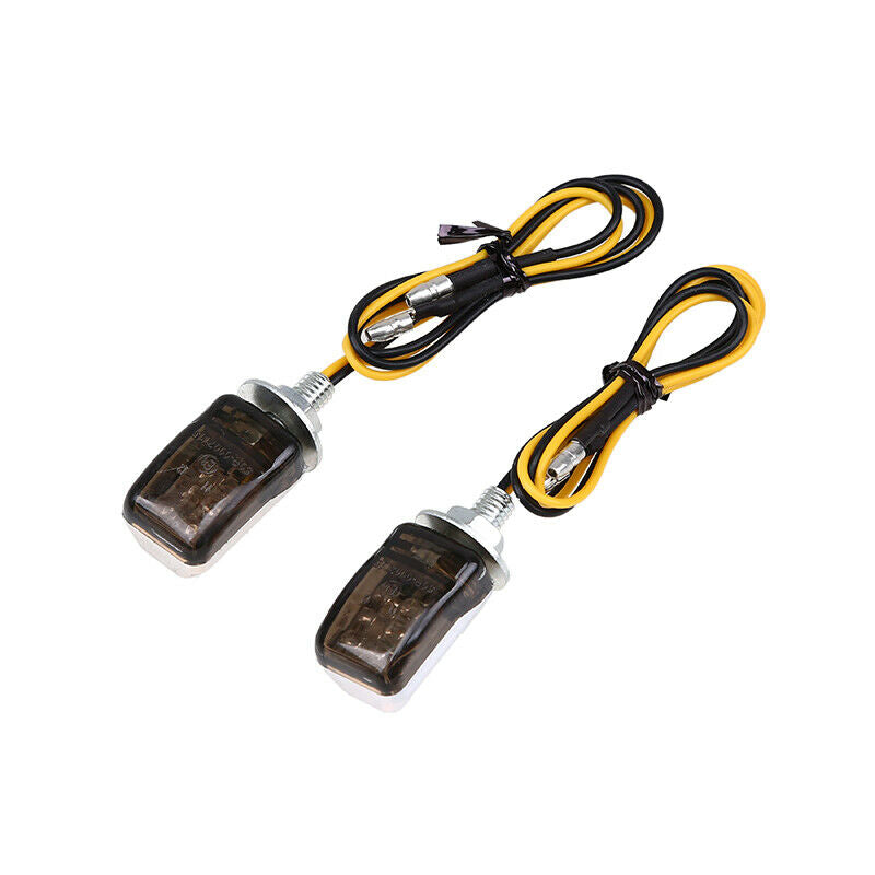 6mm LED Black ABS Motorcycle Turn Signal Lights 12V Indicators Universal Blinker