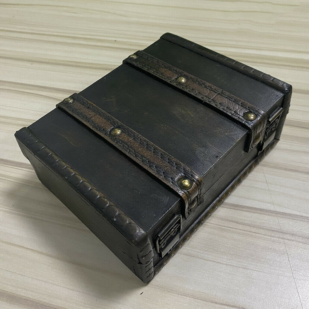 Treasure Chest Metal Lock Storage Case Organizer