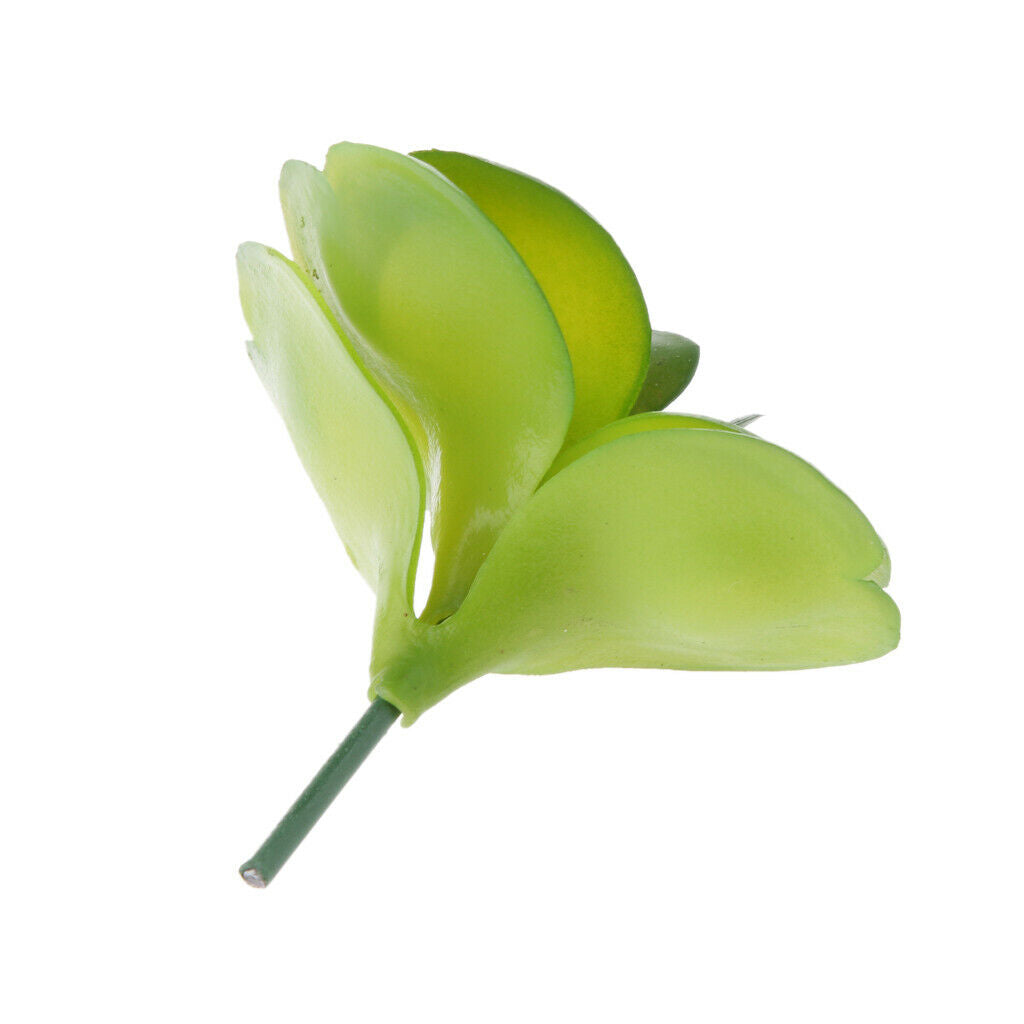 Artificial Juicy Real Touch Desert Rose Decor Green Foliage
