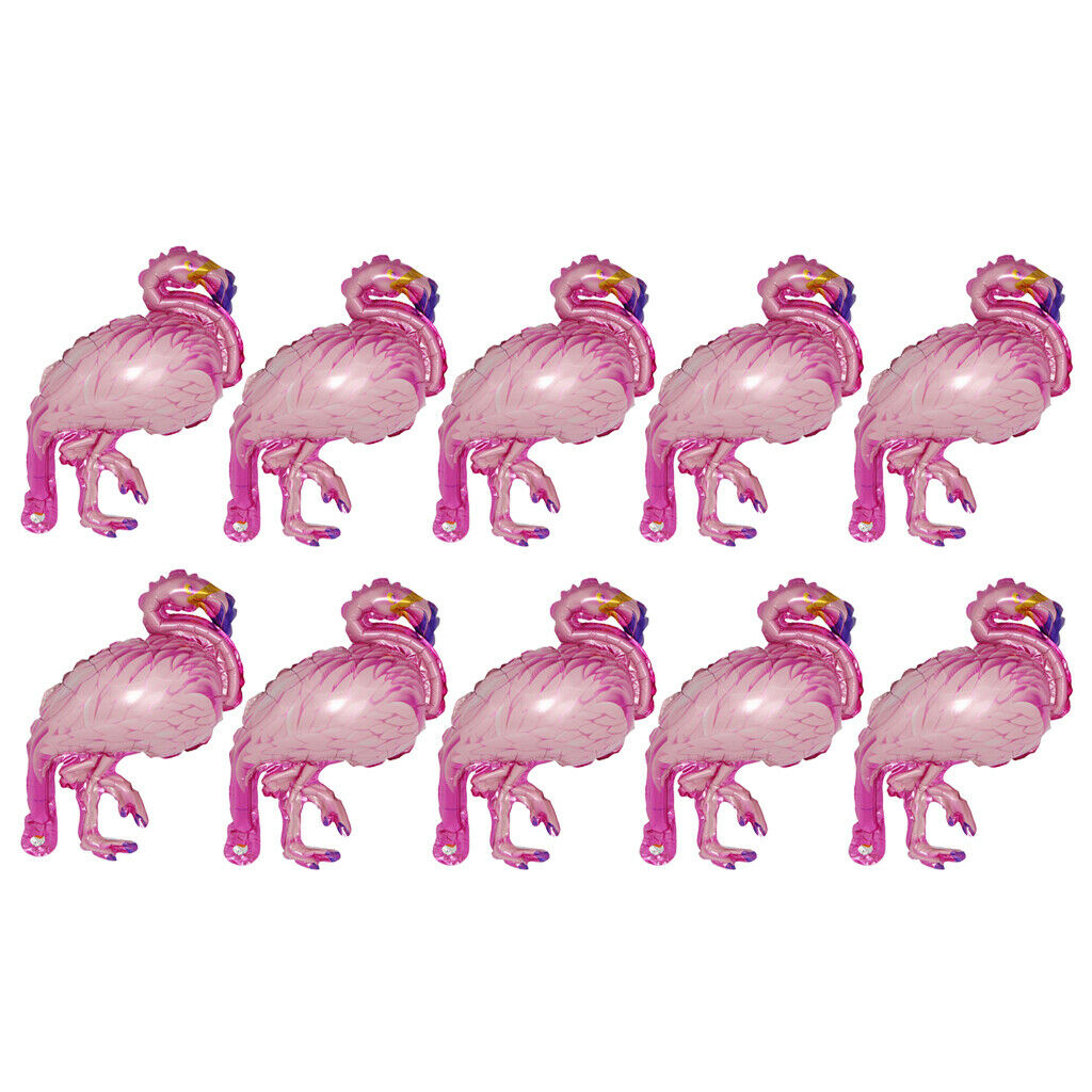 10pcs Tropical Mini Flamingo Foil Balloons Party Decoration