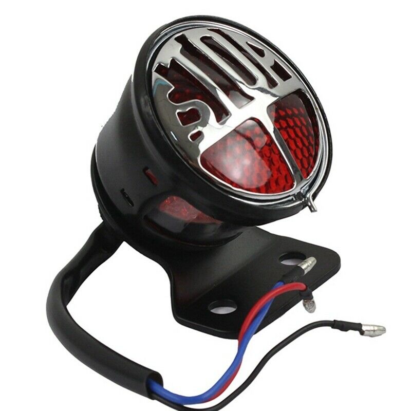 Motorcycle Retro Taillight Miller Stop Tail Light Number Plate Rear Lamp BrackH5
