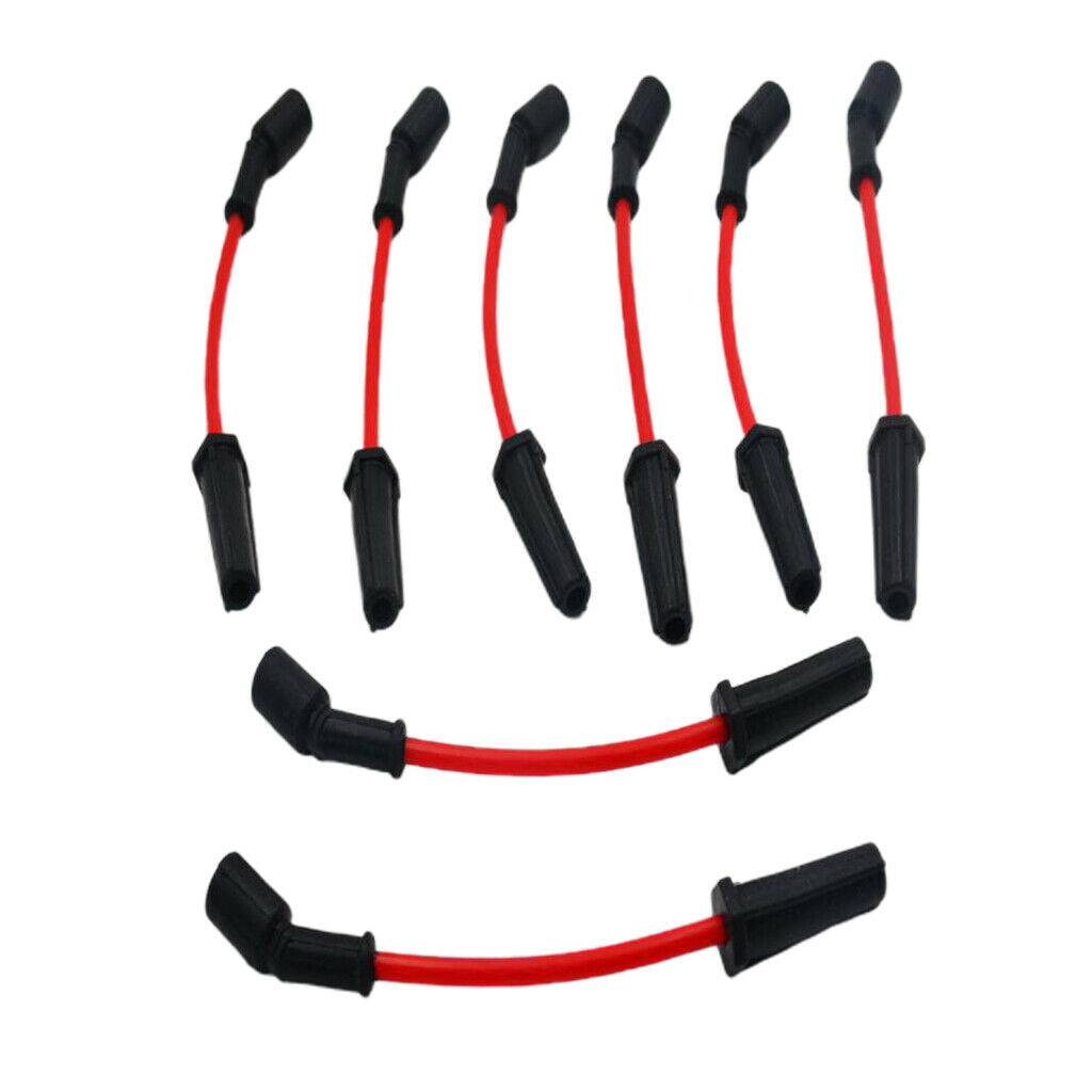 8 Pieces Racing Ignition Spark Plug Wire Set for Chevrolet LS2 LS6 Car