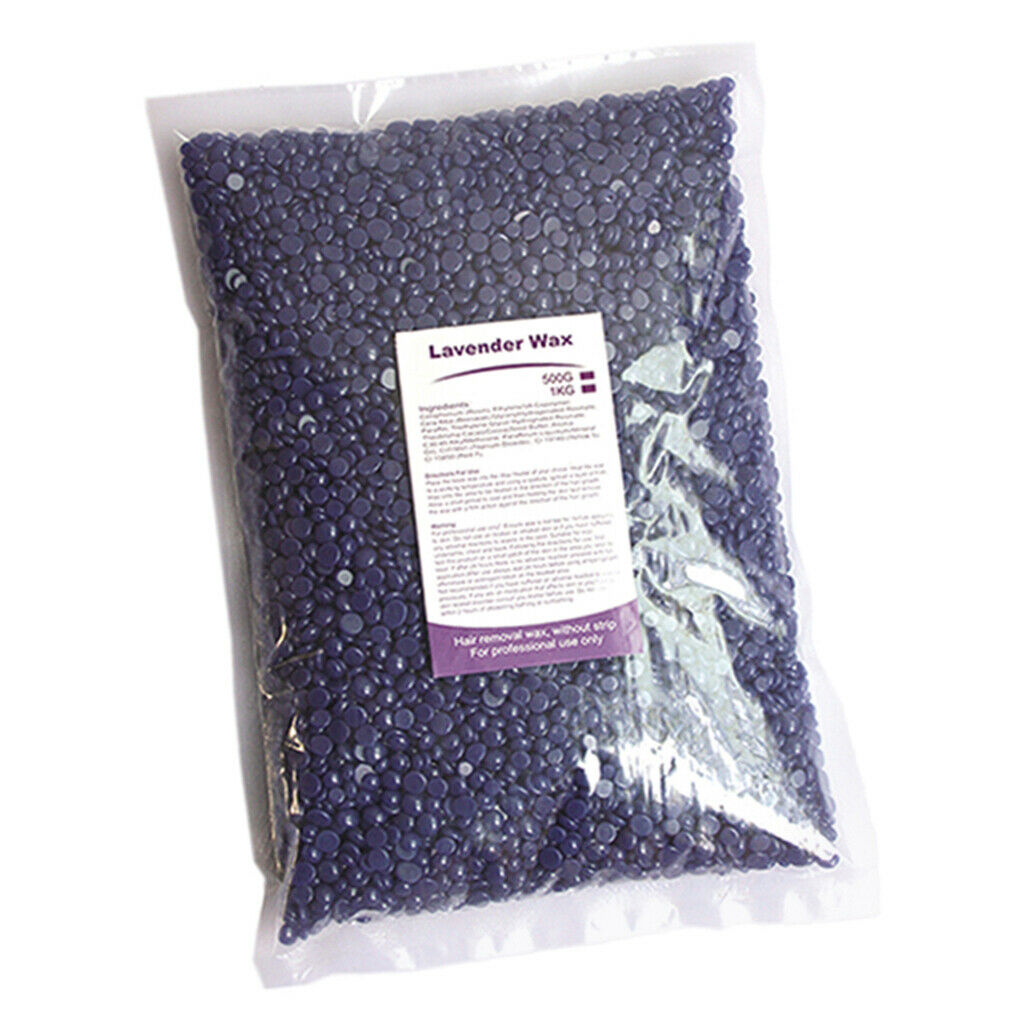 2Pcs Depilatory Hot Hard Wax Beans Beads Body Hair Removal + Wood Sticks