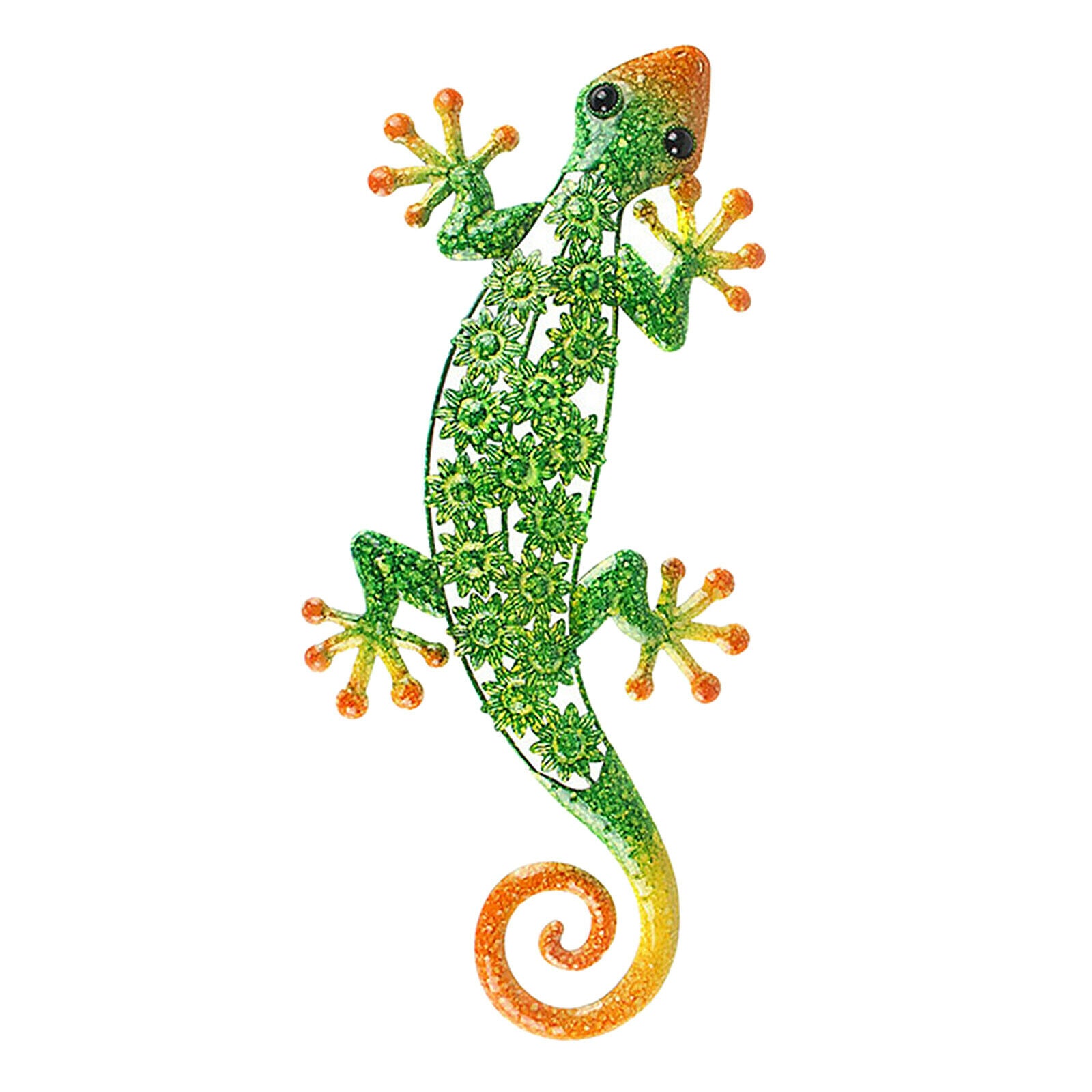 Iron Gecko Wall Lizard Art Hanging Indoor Outdoor for Living Room Garden Patio