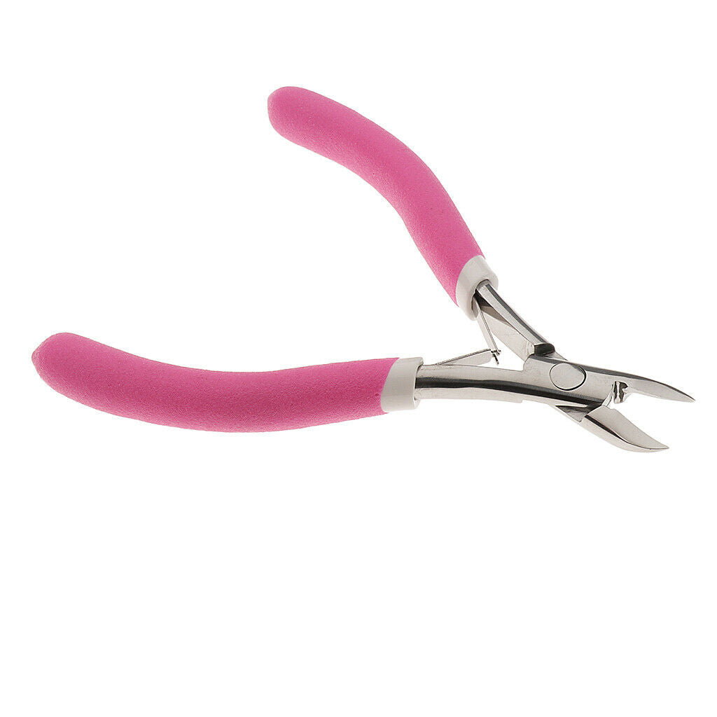 Steel Nail Pliers Toe Nail Clipper Manicure Pedicure Cutter Clamp Tool Pink