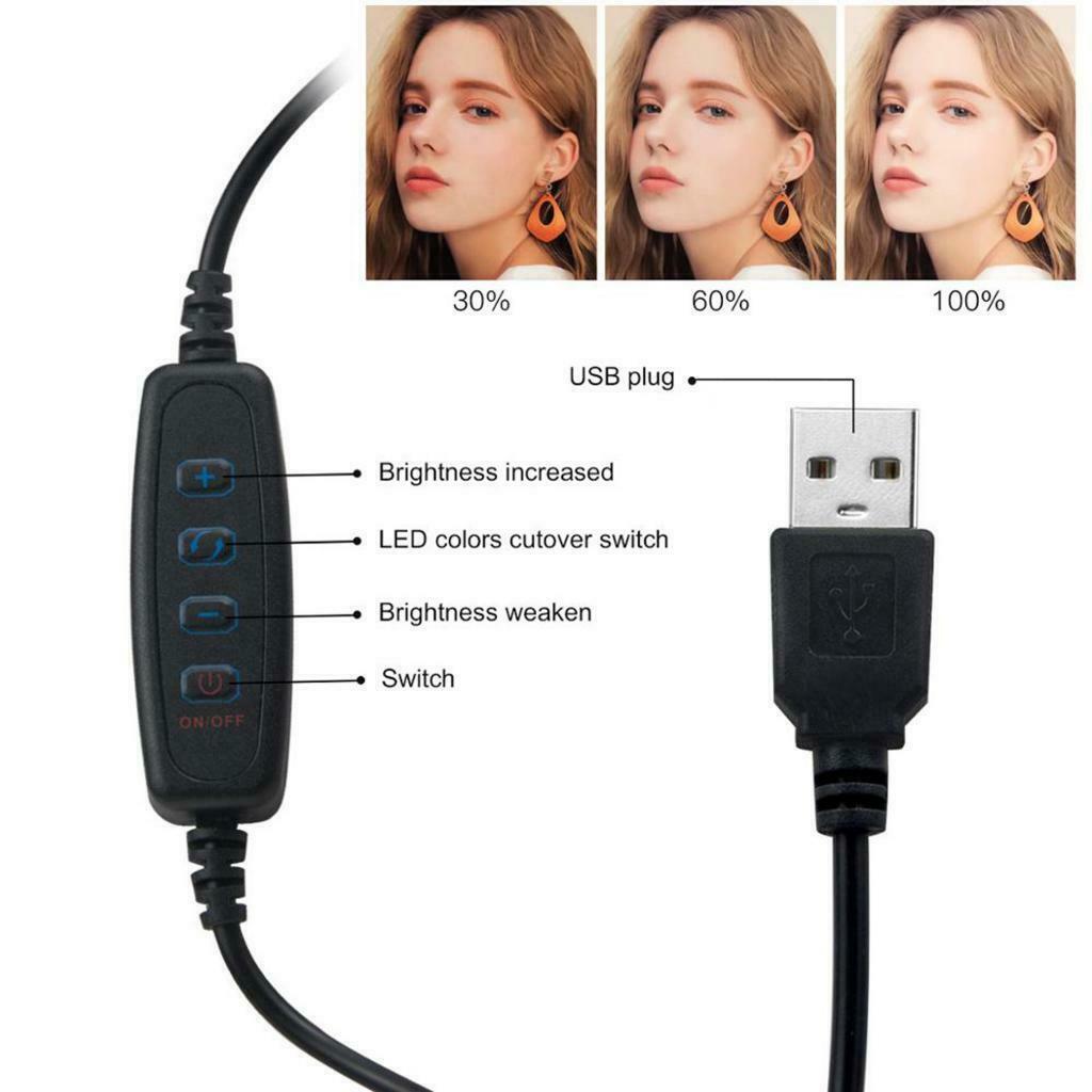 6" LED Selfie Ring Light with Tripod Stand Phone Holder Remote for Makeup