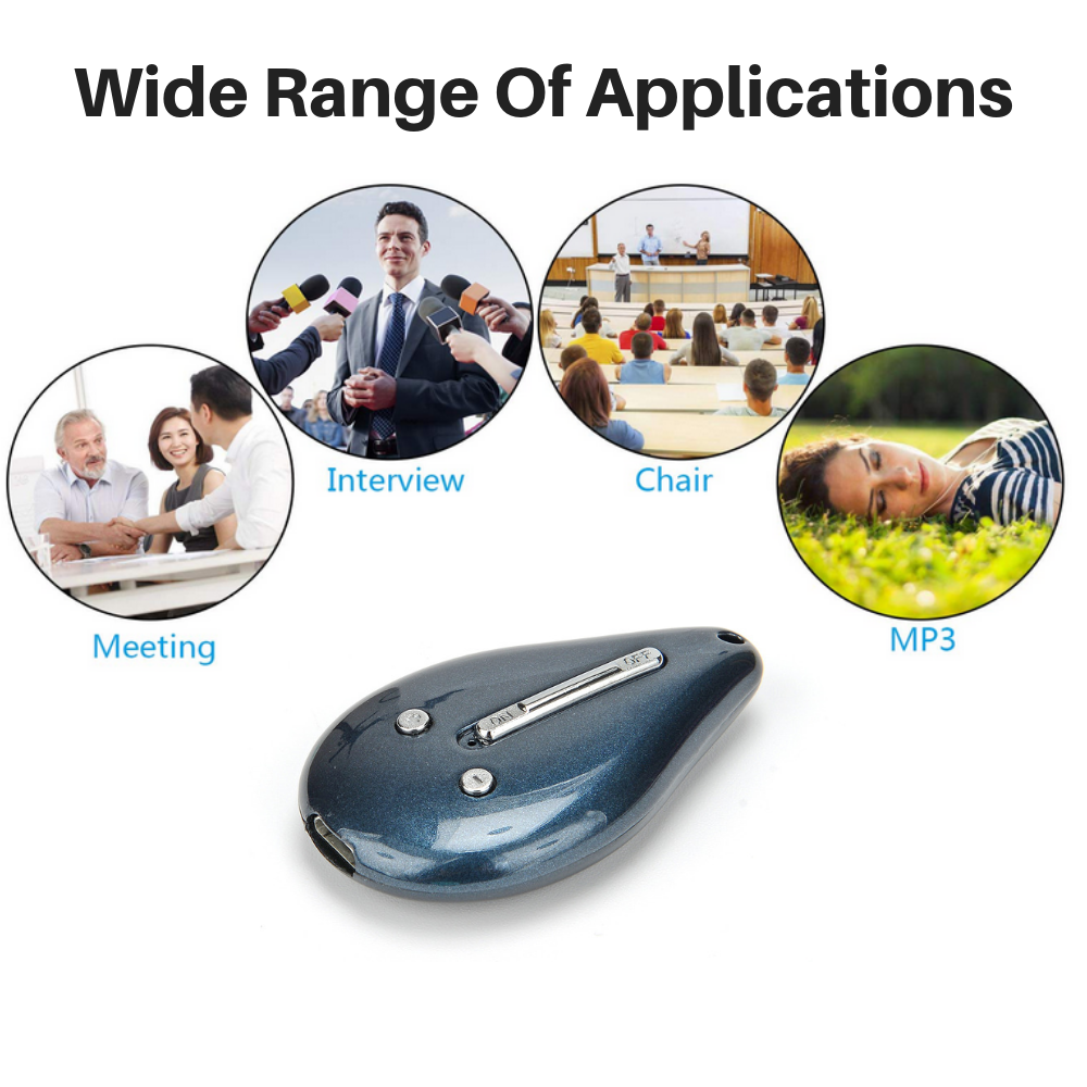 Digital Voice Activated Recorder Bug USB Mini Audio Pendant MP3 Player 8GB