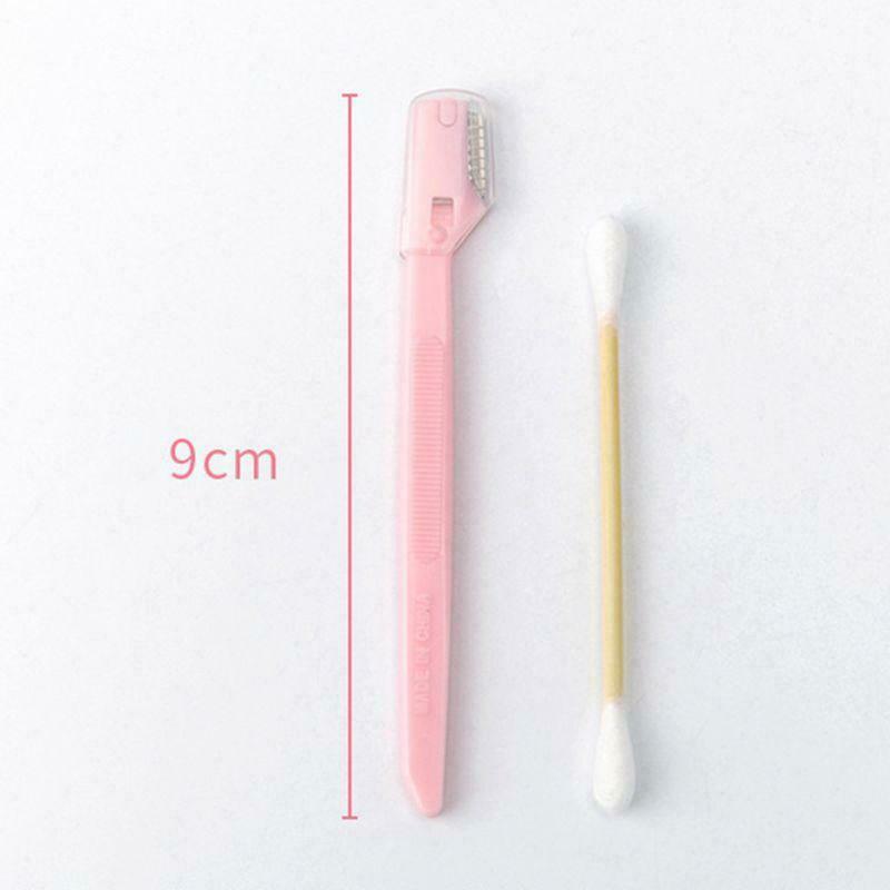 2 Pcs Mini Protable Eyebrow Razor Durable Stainless Steel Blade Practical Tools