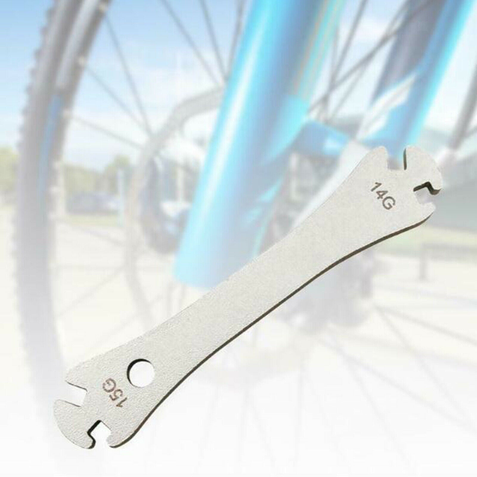 Stainless Steel Bike Spoke Wrench 14/15G Wheel Spoke Spanner Repair Tool