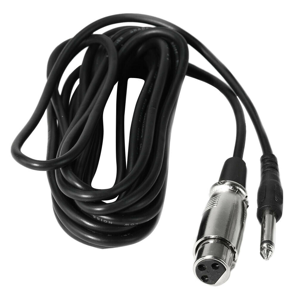3 Pin XLR Female to 1/4 TRS 6.3mm Stereo Male MIC Microphone Audio Cable 5M