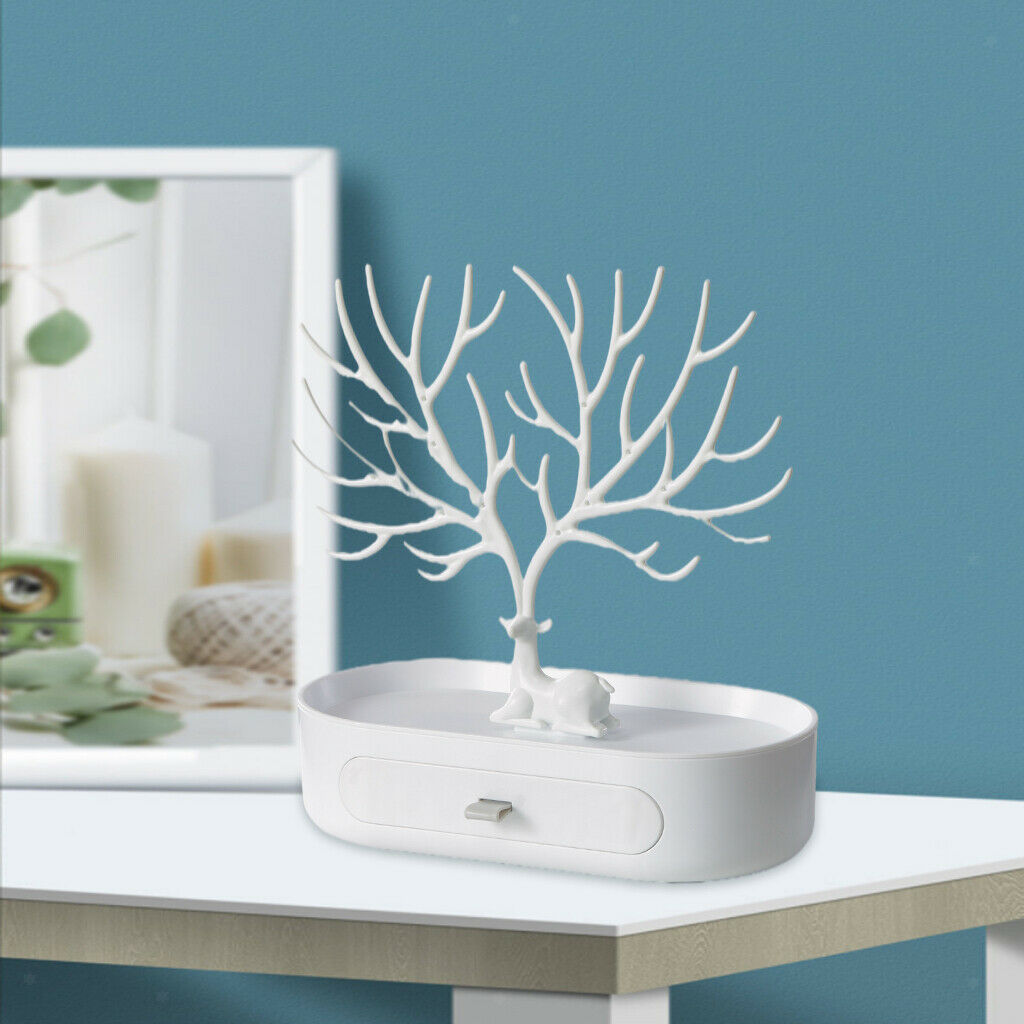 Pack of 2 Jewelry Antlers Tree Stand Organizer Necklace Ring Earring Holder