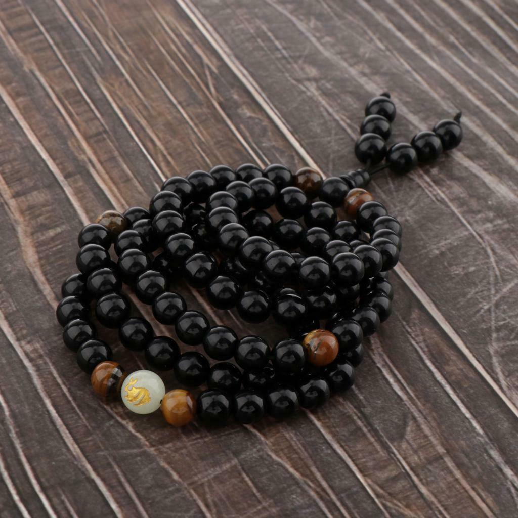 Fashion Chinese Zodiac Obsidian Beads Multilayer Bracelet Jewelry Rabbit