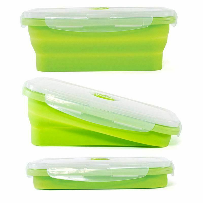 Thin Bins Collapsible Containers-Set of 4 Silicone Food Storage Containers - BU8