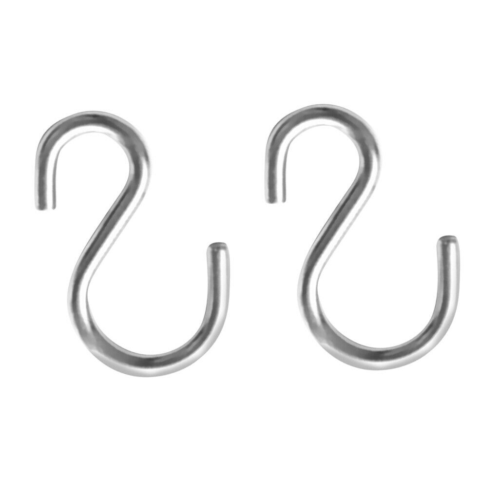 2pcs 1.8 "4mm stainless steel S-shaped hanger hooks for small ones