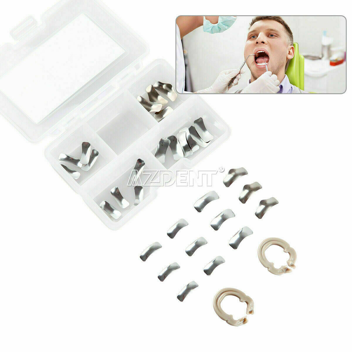 Dental Sectional Contoured Metal Matrices Matrix Refill F2 Matrix Bands AZDENT