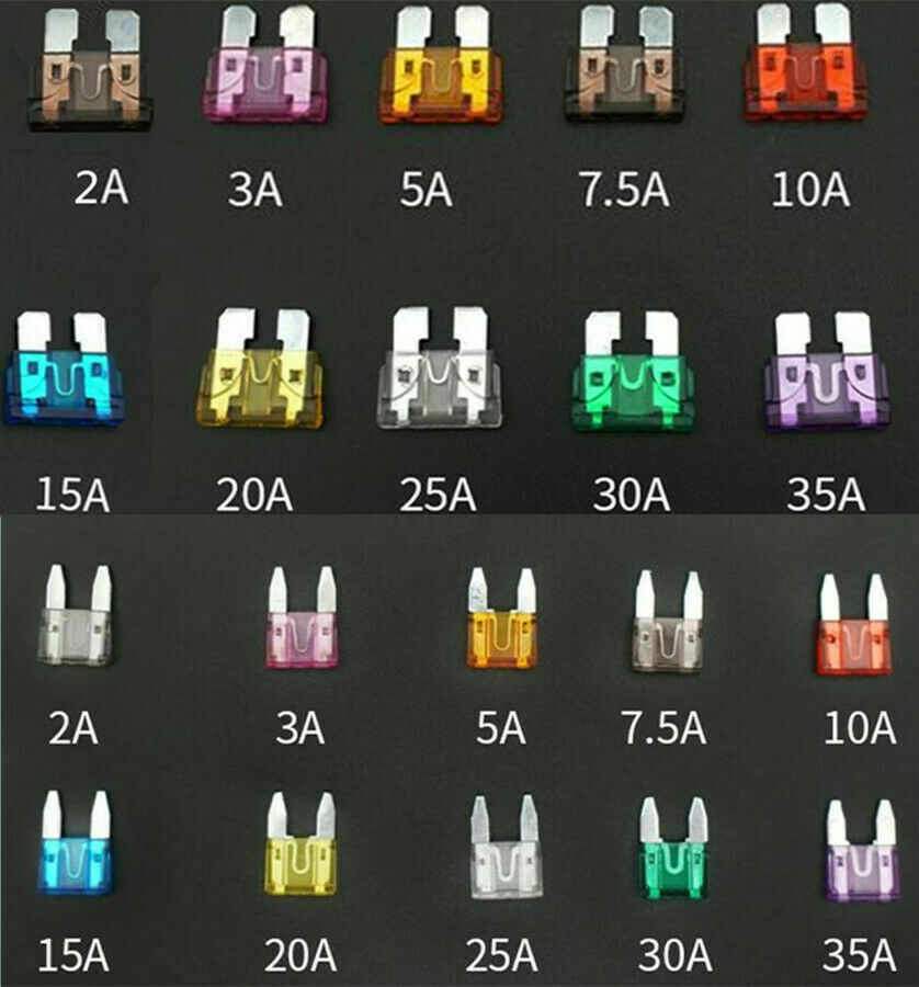 110Pcs Full Set of Hybrid Car Fuse Box Car Small and Medium-Sized Fuses