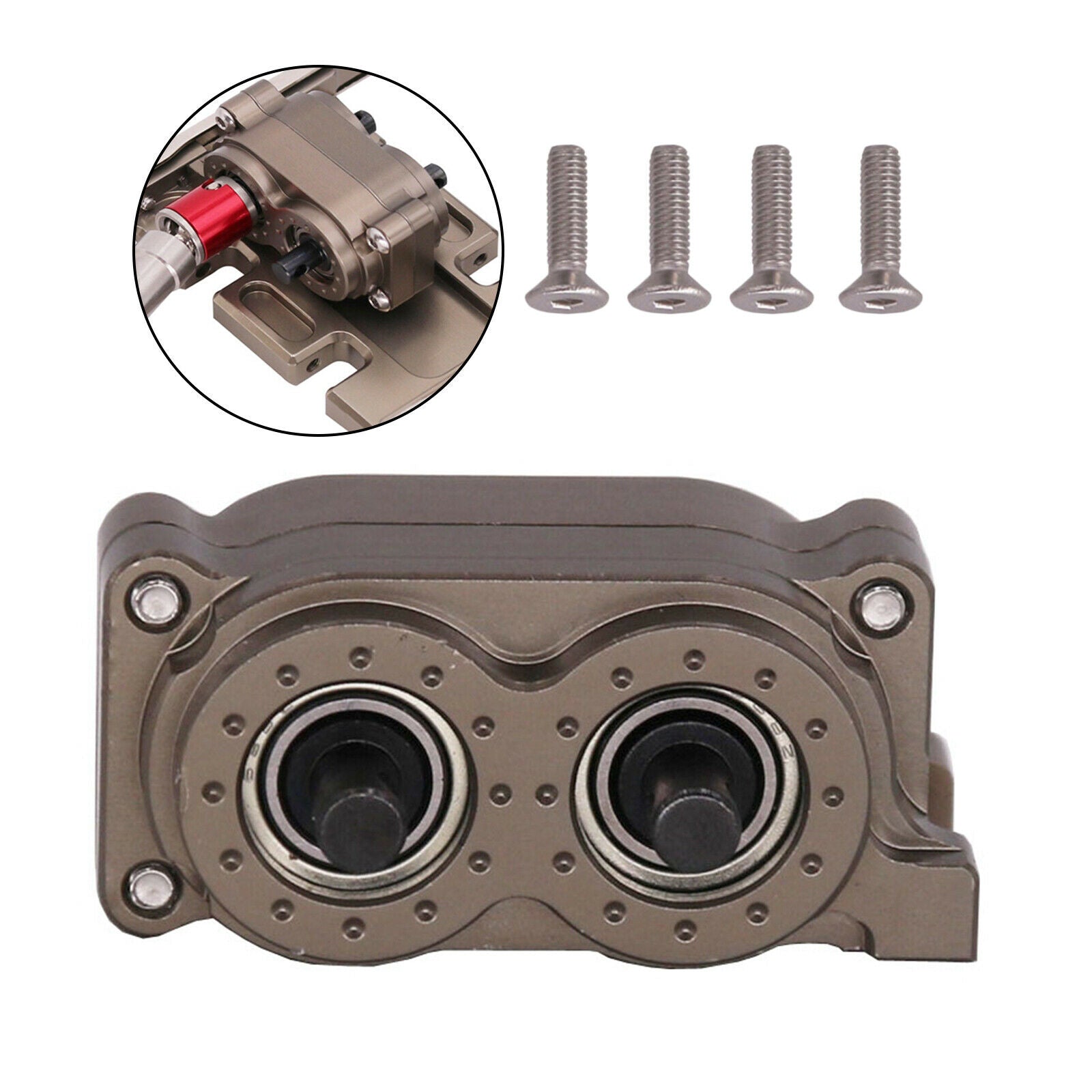 Transfer Case Fit for SCX10 90046 1:10 Off-Road RC Crawler Accessory Parts