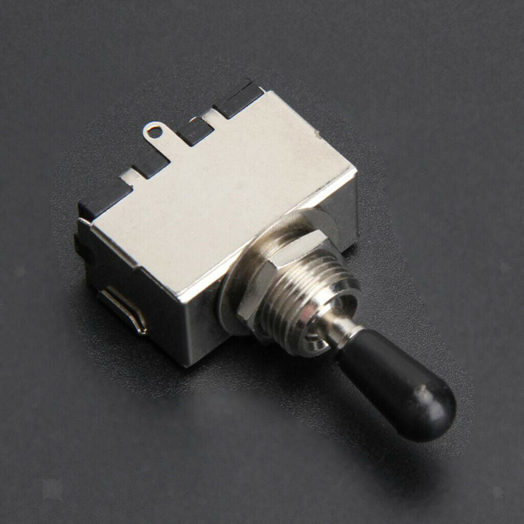 3 Position Sealed Toggle Switch Black Button for LP Electric Guitar