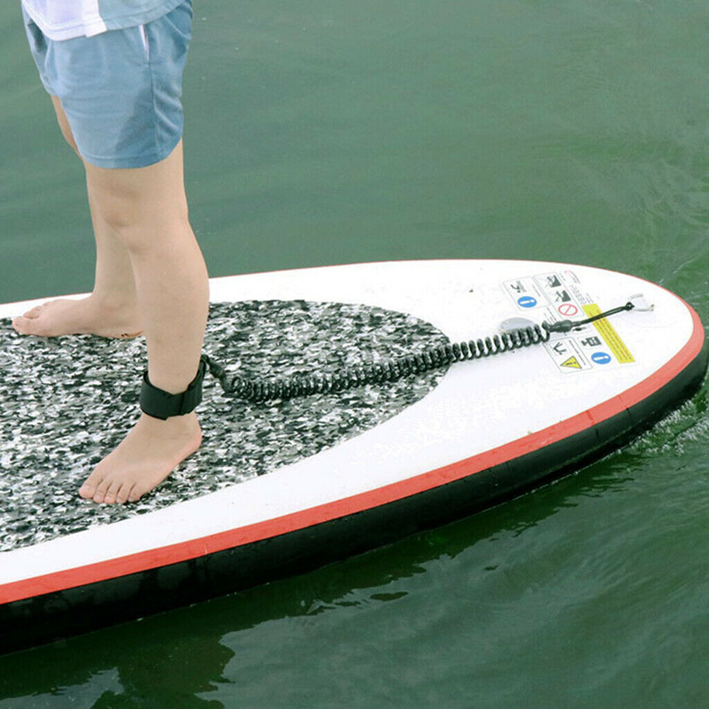 Surfboard Leash 10' Coiled Leg Rope Ankle Strap Leash for Stand UP Paddle Surf