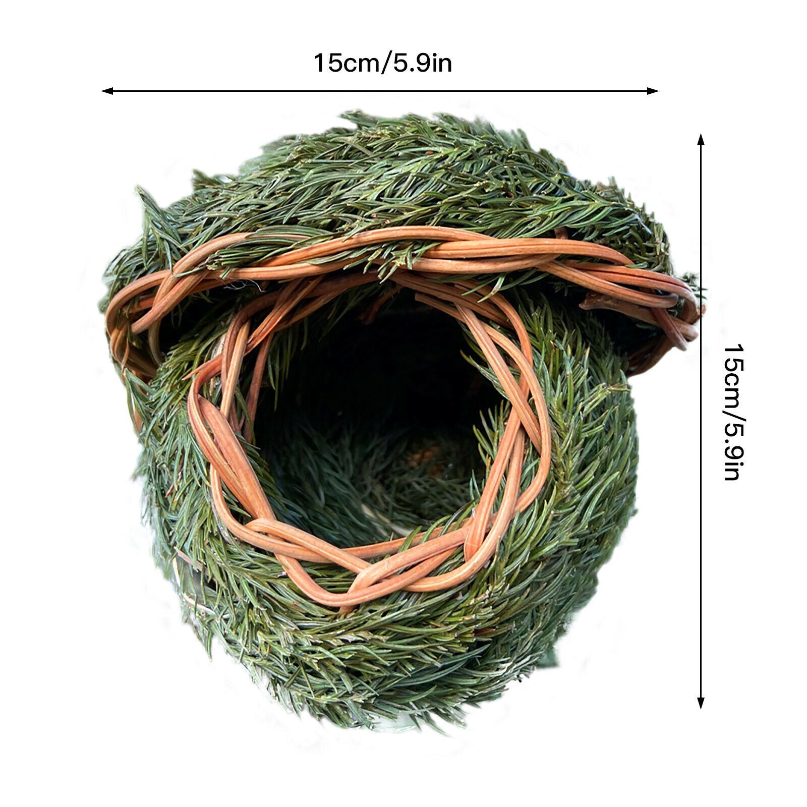 Bird Nest Natural Grass Weaved Eggs Cage Outdoor Decorative Hanging Parrot House