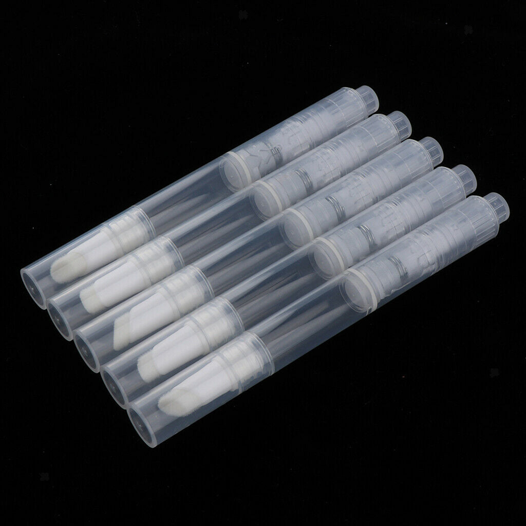 5pcs 3ml Twist Pen Cosmetic Nail Oil Eyelash Lip Gloss Tube with Brush Lip Gloss