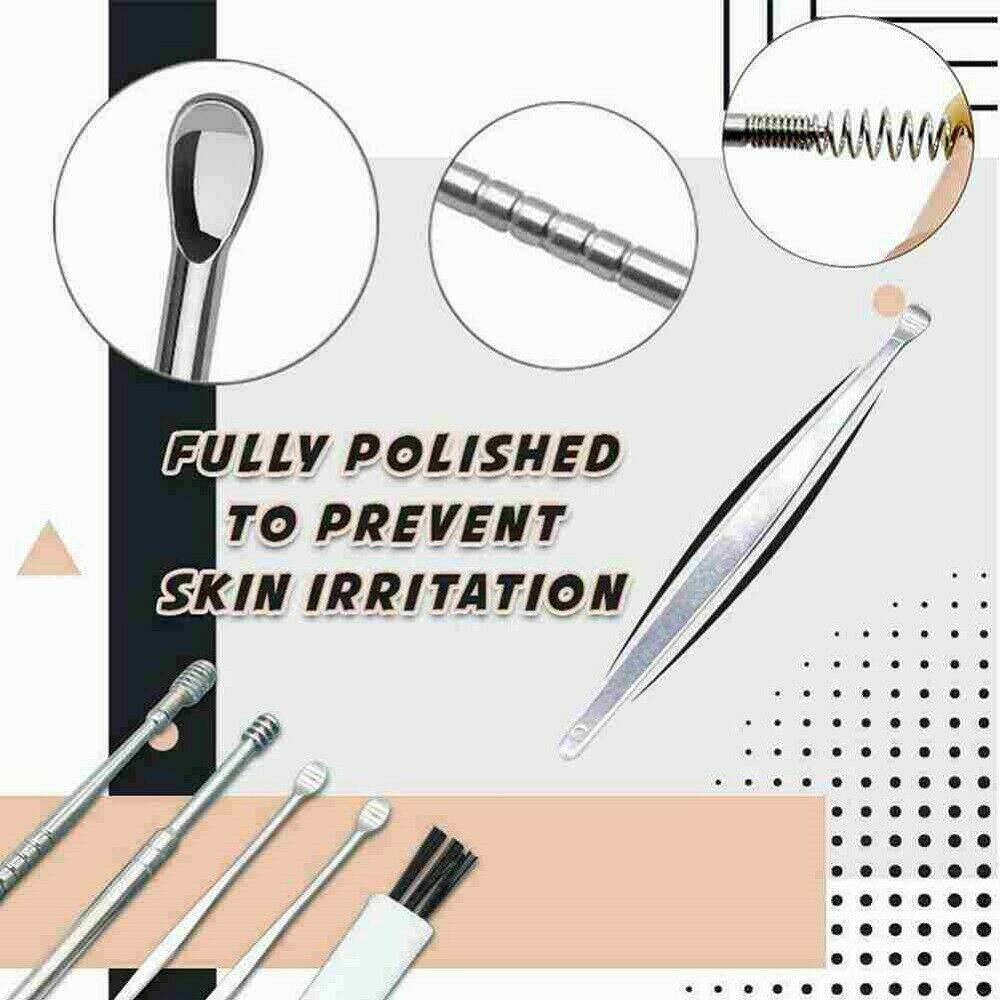 Innovative Spring Ear Wax Cleaner Tools 6PCS/Set