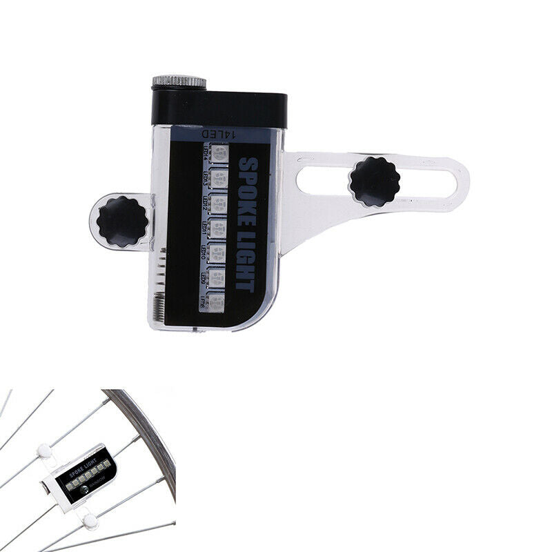 Two Side 14 LED Cycling Bicycle Bike Wheel Signal Tire Spoke Light 30 Cha.l8