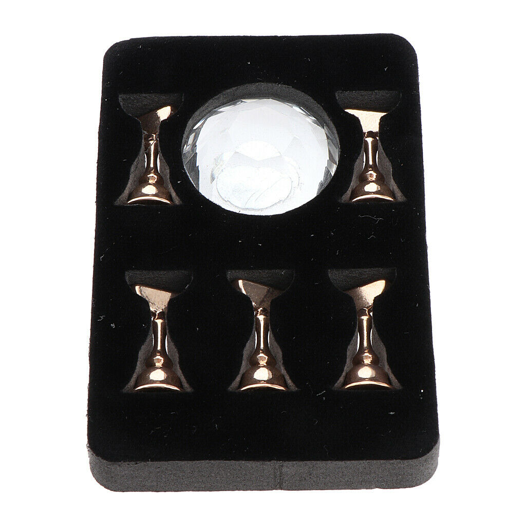 2 Styles Metal Nail Tips Holder Base Crystal Nail Art DIY Display Stand Set