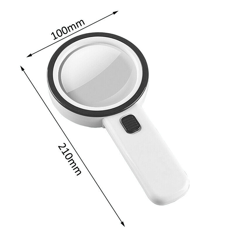 30X 12 LED magnifying glass with lighted magnifying glass, suitable for old LIN