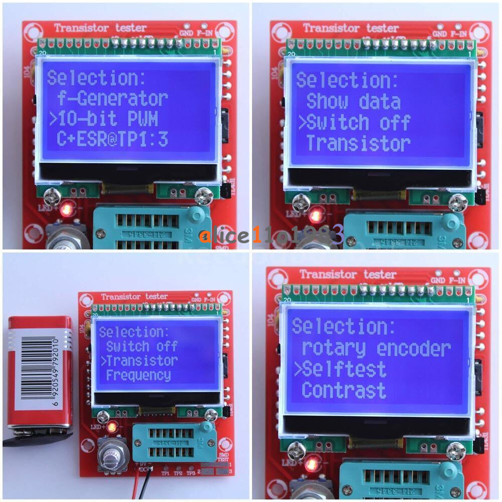 M328 LCD 12864 Transistor Tester DIY Kit Diode Triode Capacitance LCR Meter